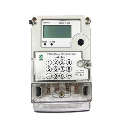 Qualität  White Electricity Electric Token Meter 50HZ Keypad Energy Meter Single Phase  Two Wire usine